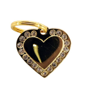 Klein Hartje Met Glittersteentjes Goud